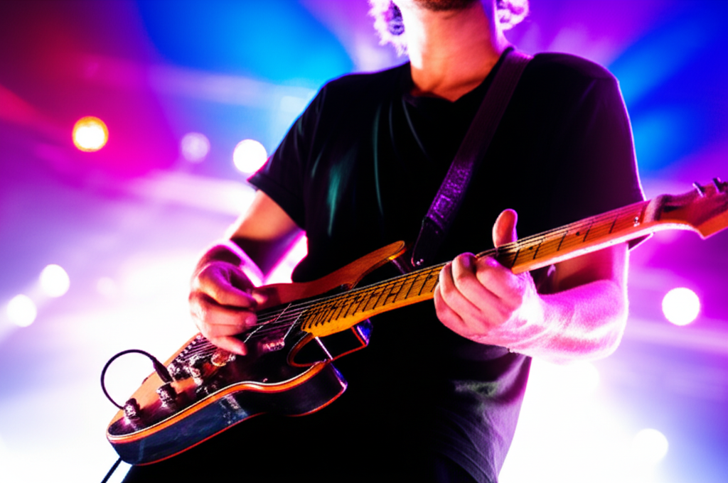 Artist playing guitar